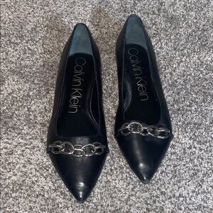 Calvin Klein Black  with Silver Chain Detail